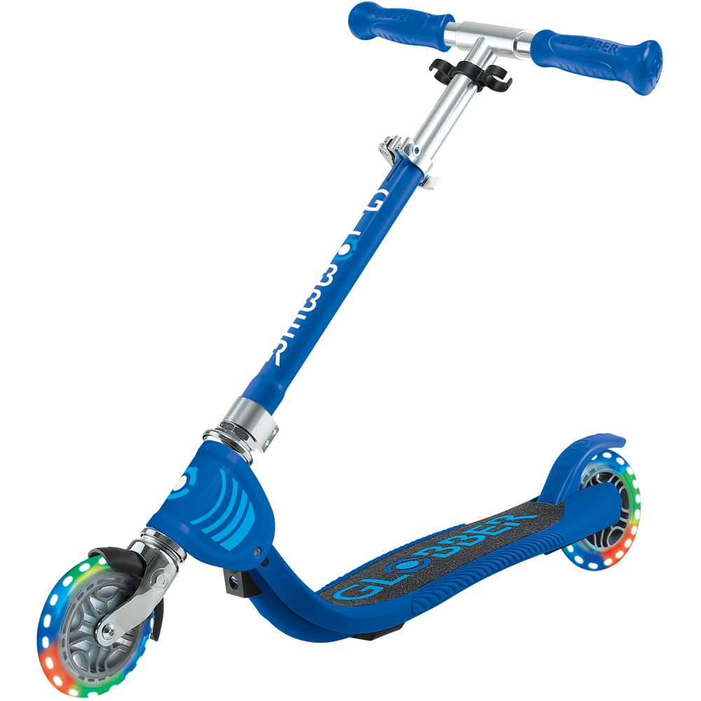 Globber Flow Navy Blue Foldable Scooter with LED Light Image 2