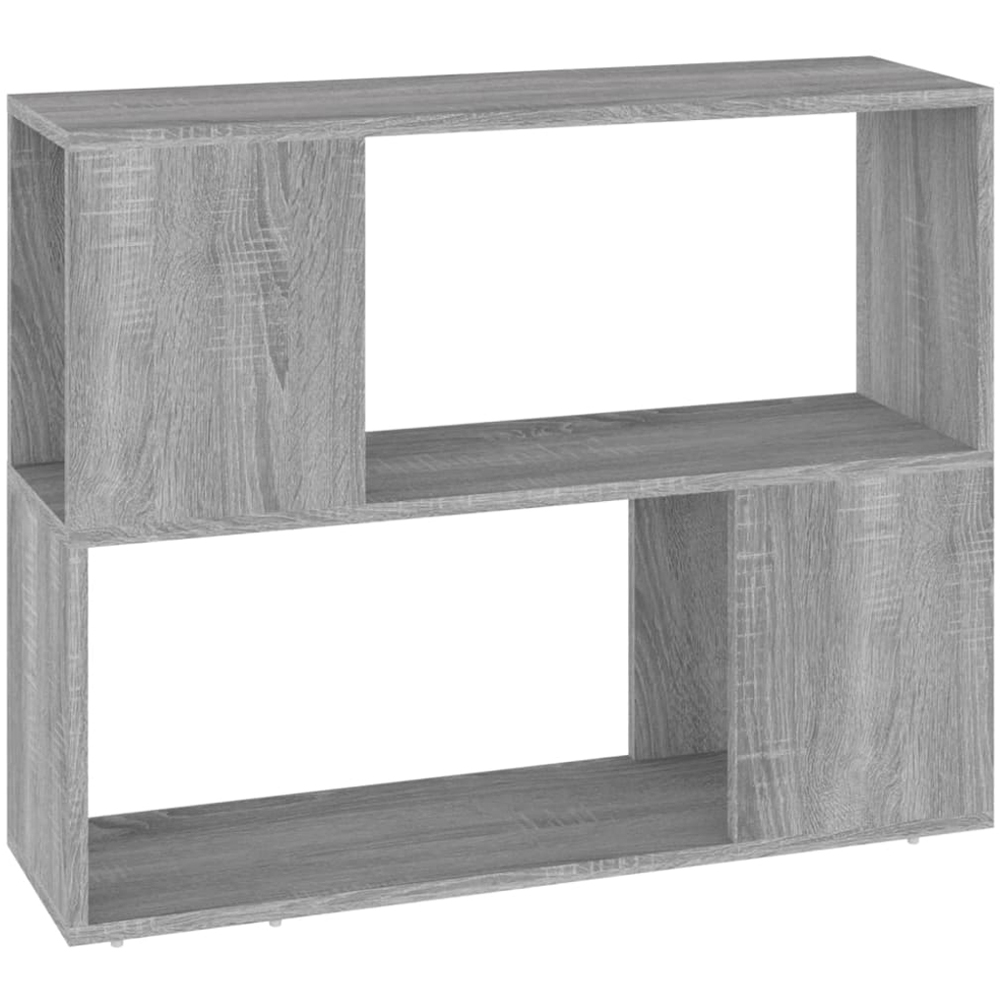 vidaXL 2 Shelf Grey Sonoma Bookcase Image 2