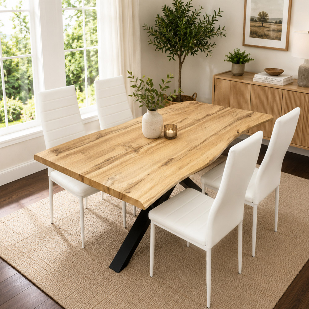 Kosy Koala 4 Seater Wooden Dining Set White Image 1