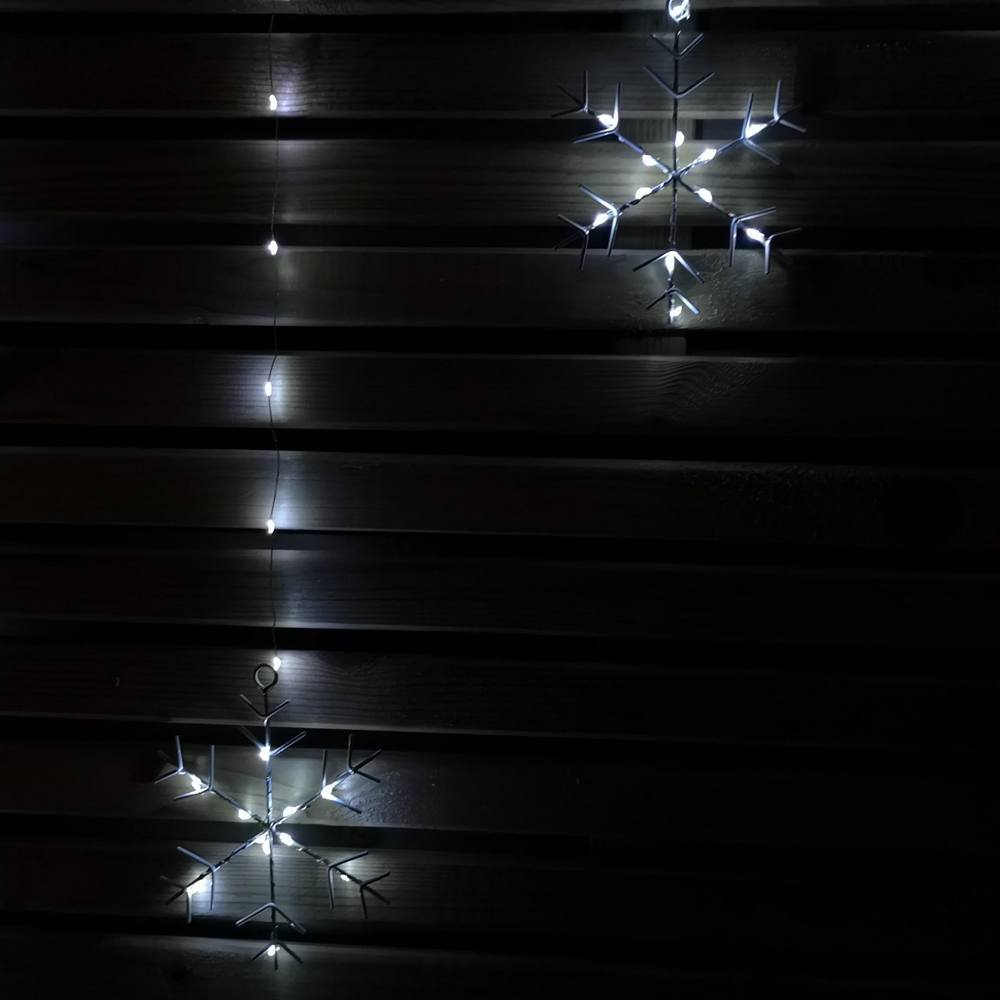 Samuel Alexander 147 Cool White LED Snowflake Curtain Light 1.2m Image 7