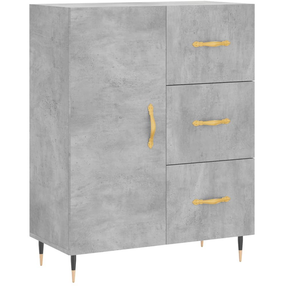 vidaXL 3 Door 3 Drawer Concrete Grey Highboard Image 6