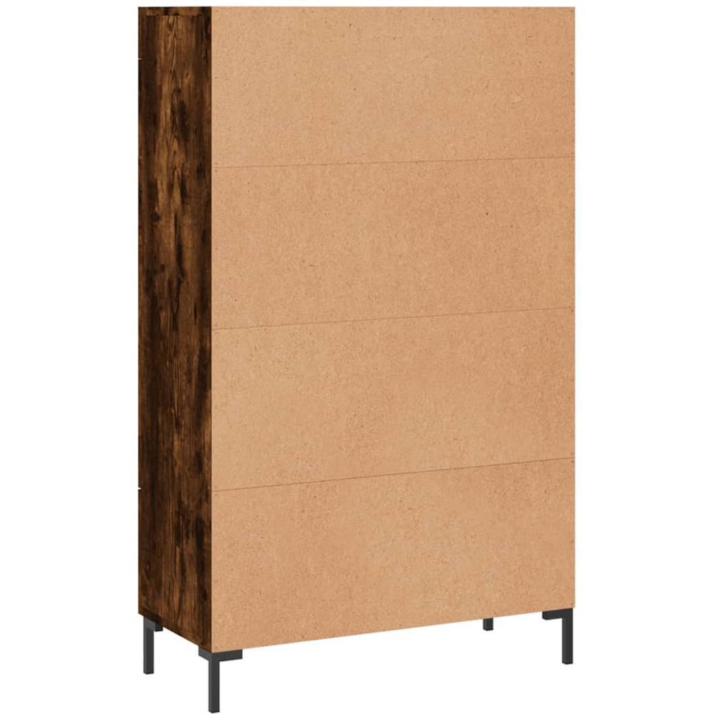 vidaXL 2 Door Single Drawer 2 Shelf Smoked Oak Highboard Image 8