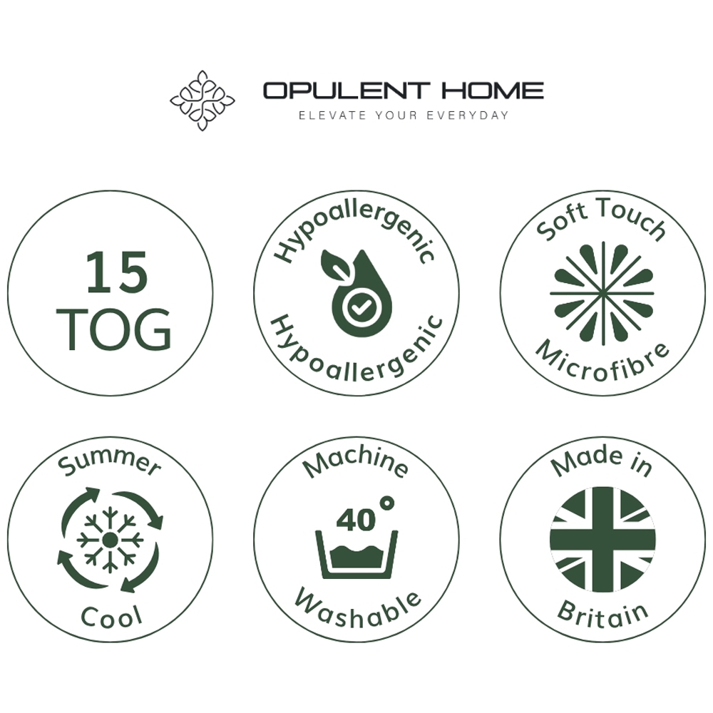 Opulent Home Double White Anti-Allergy Extra Warm Winter Hollowfibre Duvet 15 Tog Image 7