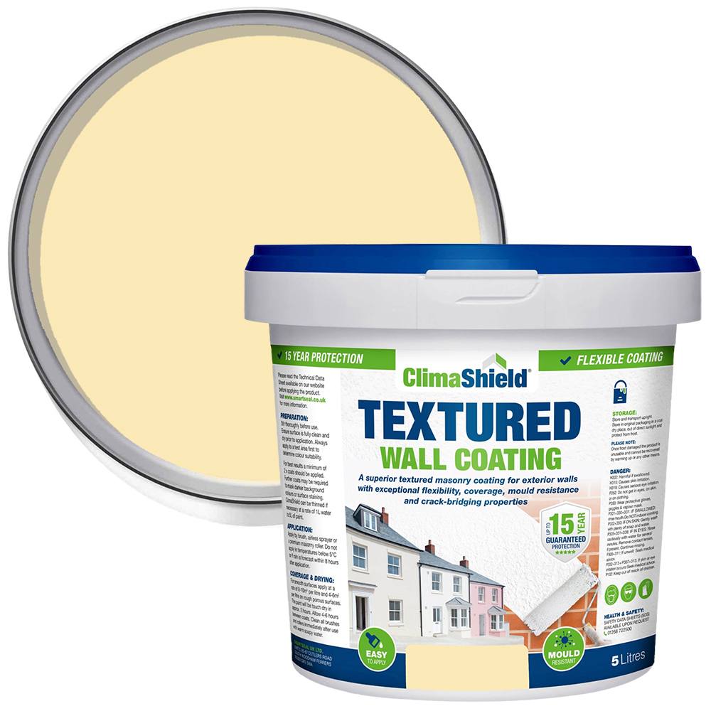 Smartseal Ivory Glow Textured Wall Coating 5L Image 1