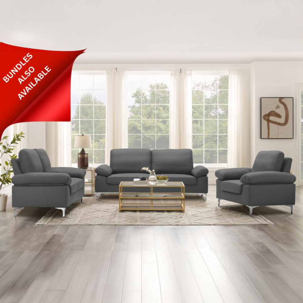 Kosy Koala 2 Seater Grey Fabric Sofa Image 4