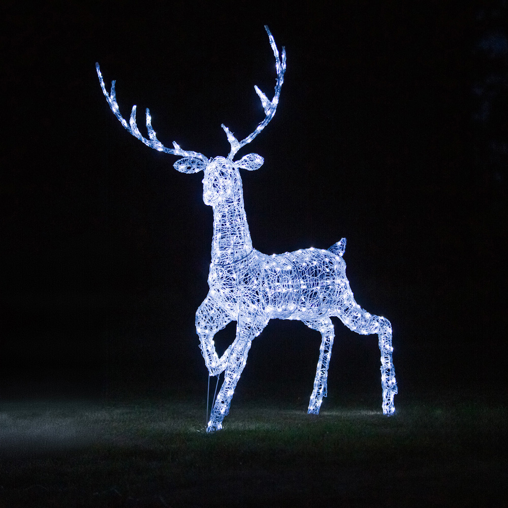 The Christmas Centre 350 LED Soft Acrylic Light-Up Grand Stag Reindeer 6.5ft Image 2