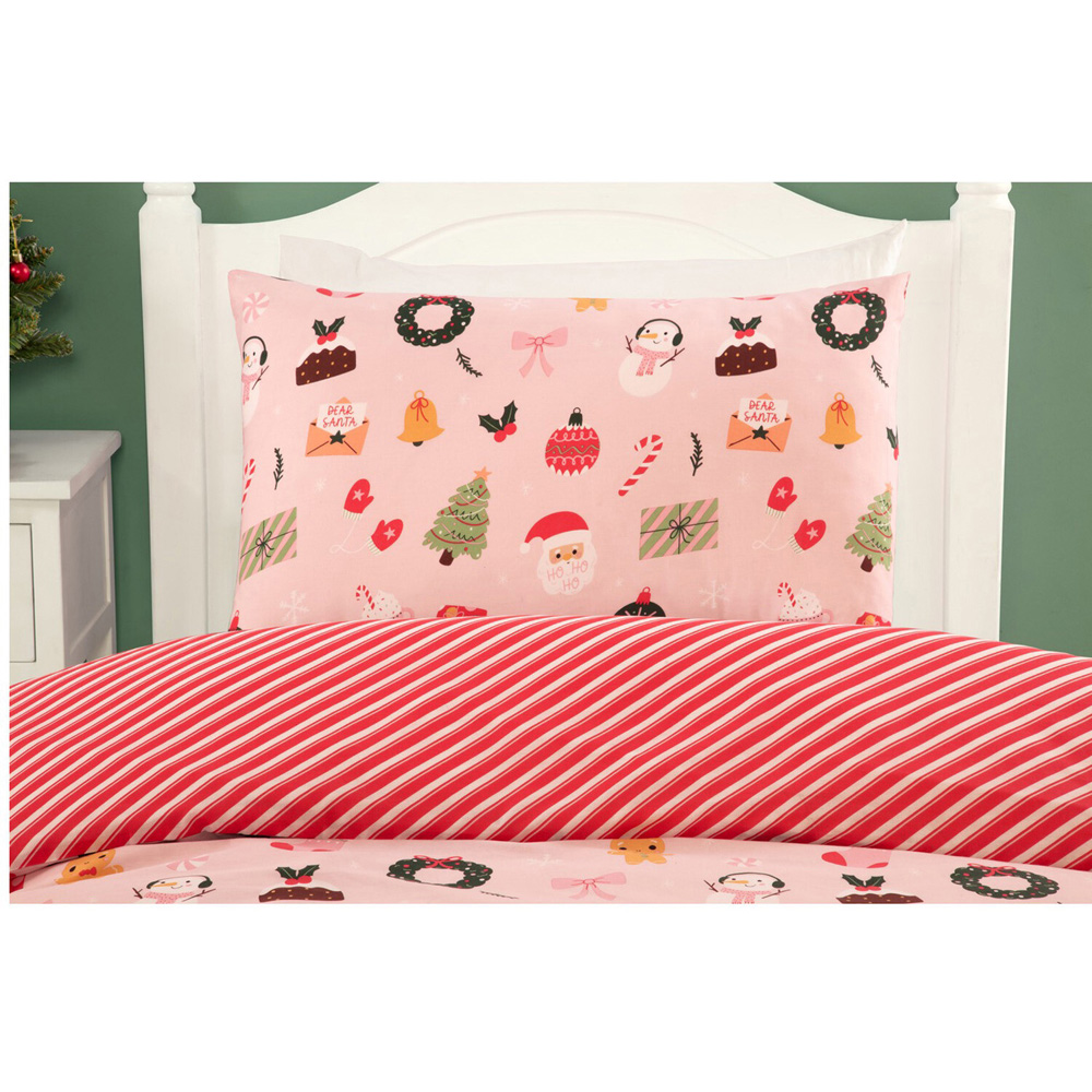Dear Santa Duvet Set Pink Image 5
