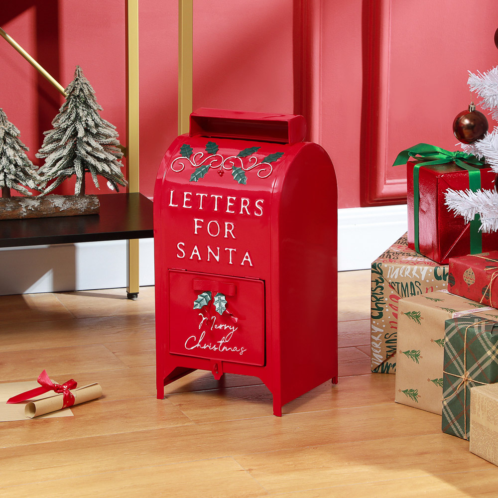 Everglow Freestanding Wall Mounted Post Box Christmas Decoration Image 2