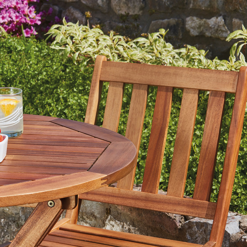 Garden Gear Cariad 2 Seater Acacia Bistro Set Image 5