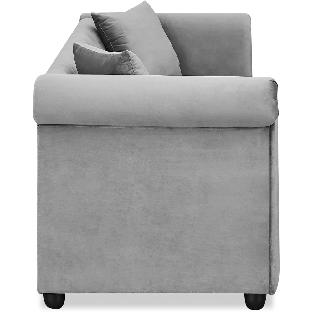 Home Detail Ascot Chesterfield 3 Seater Grey Velvet Sofa Image 5