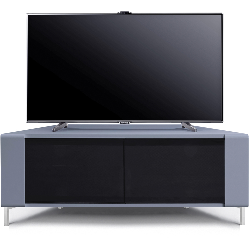 MDA Designs Corvus 2 Door Grey and Black TV Cabinet Image 4