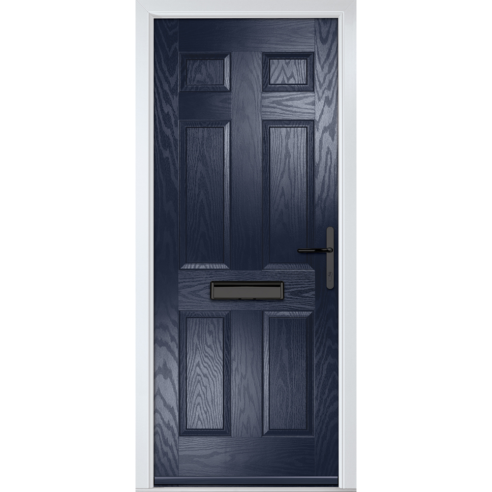 Crystal-Direct Muirfield Solid Blue GRP None Glass Left Hand Open Front Door 2090 x 920mm Image 1