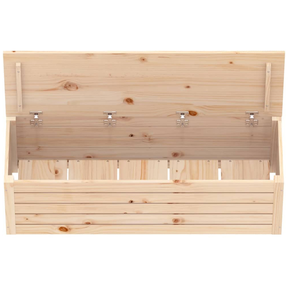 vidaXL Natural Solid Pinewood Storage Box with Lid Image 5