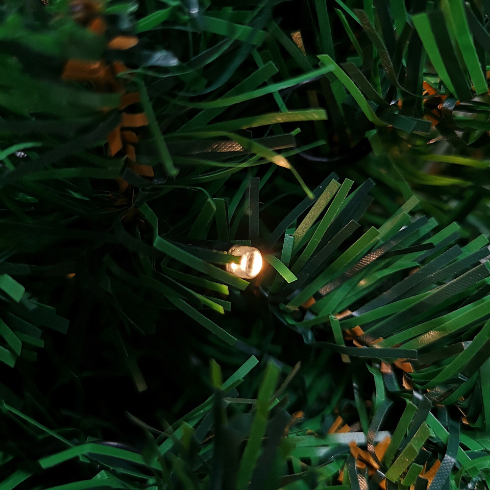 Samuel Alexander Warm White LED Pre Lit Christmas Wreath Green 60cm Image 4