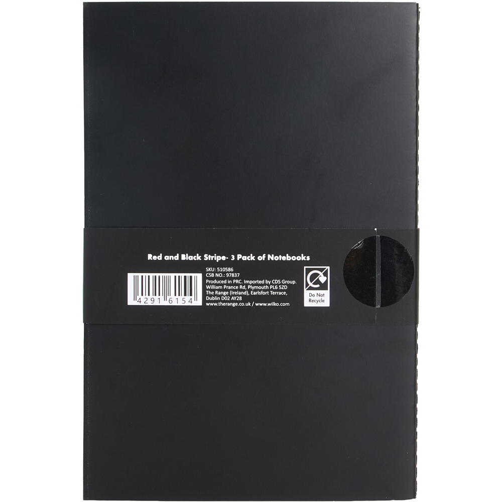 Pack of 3 Stripe Notebooks Image 5
