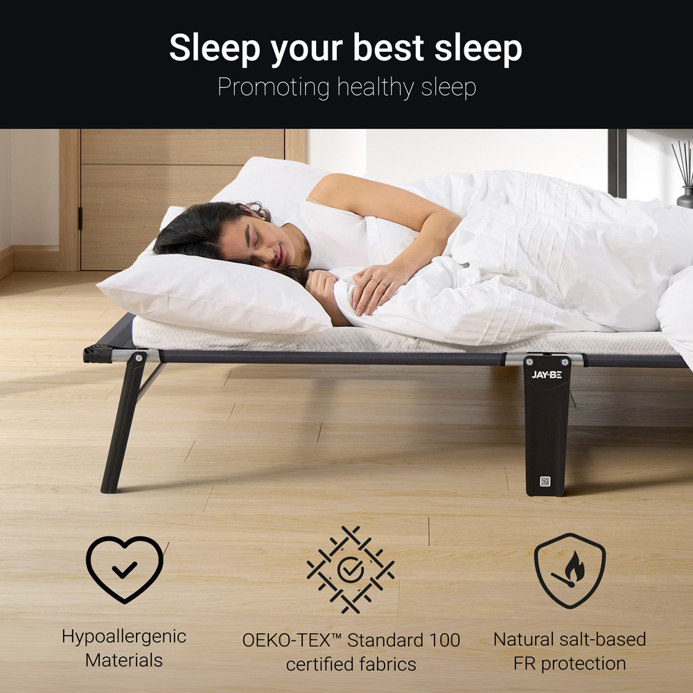 Jay-Be CE120 Small Double Compact Folding Bed with e-Fibre Mattress Image 6