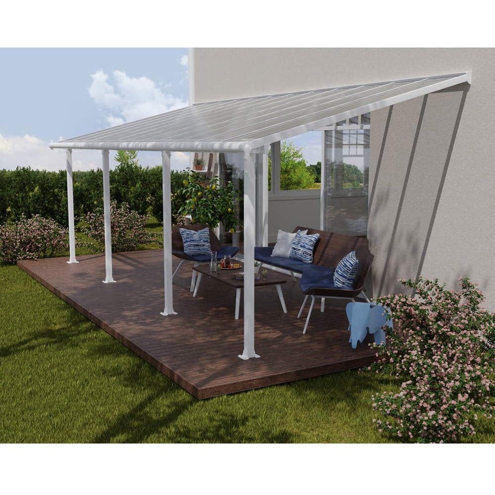 Palram Canopia Olympia White Clear 3 x 7.30m Patio Cover Image 5