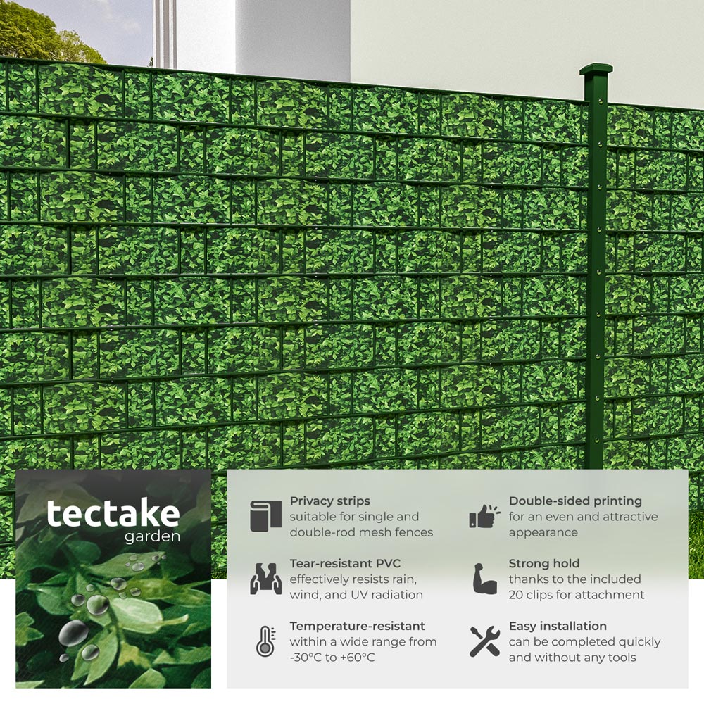 tectake Greenery Privacy Film Double-Sided Print 3500cm Image 6