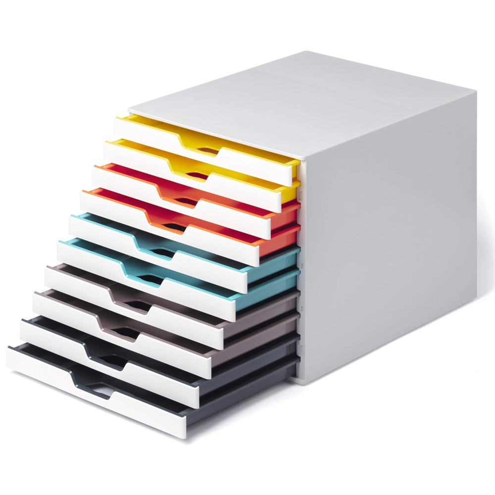 Durable VARICOLOR MIX A4+ 10 Drawer Colour Coded Desk Organiser Image 3