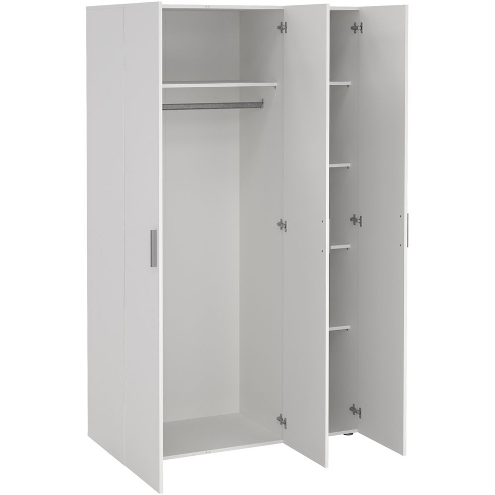 Florence 3 Door White Wardrobe Image 4
