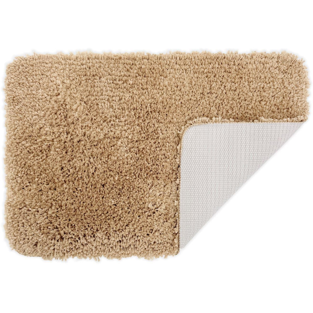 Allure Bath Fashions Beige Microfibre Shaggy Bath Mat 40 x 60cm Image 3