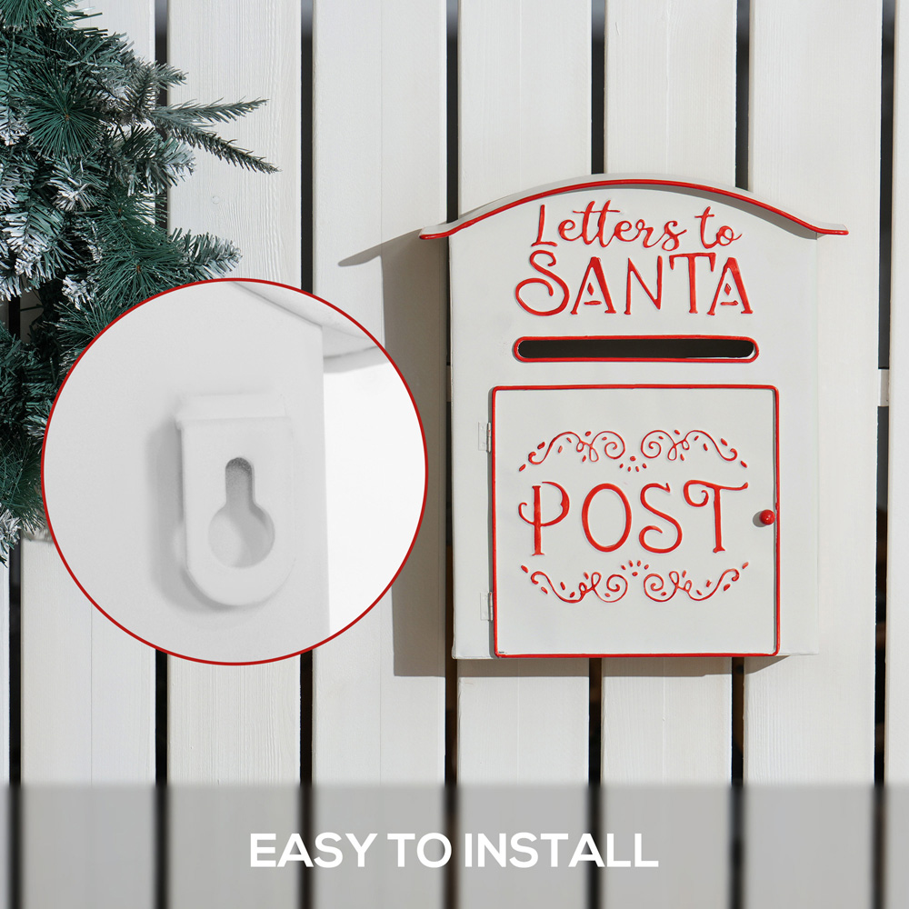 Everglow Wall Mounted Santa Post Box Christmas Decoration Image 6