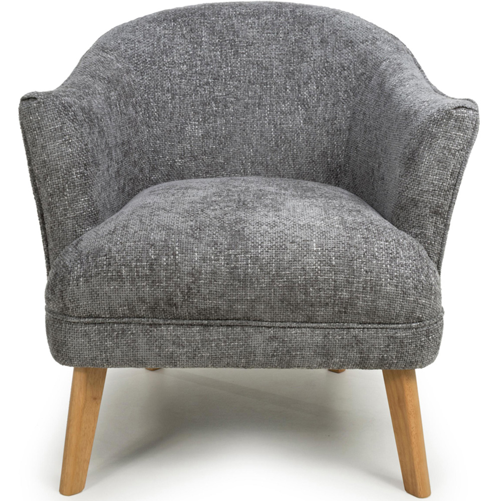 wilko Mallory Flax Effect Grey Armchair Image 5
