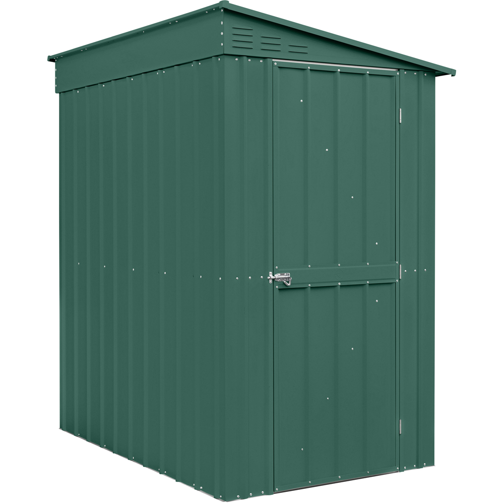Globel 4 x 6ft Single Door Green Metal Lean To Garden Shed Image 3