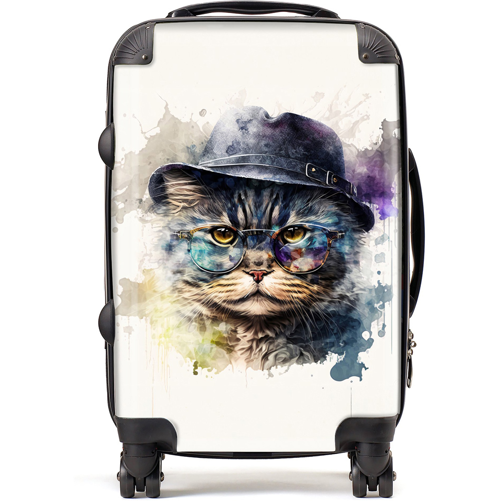 Warren Reed Designer Cabin Selkirk Rex Cat Splashart Suitcase Image 1