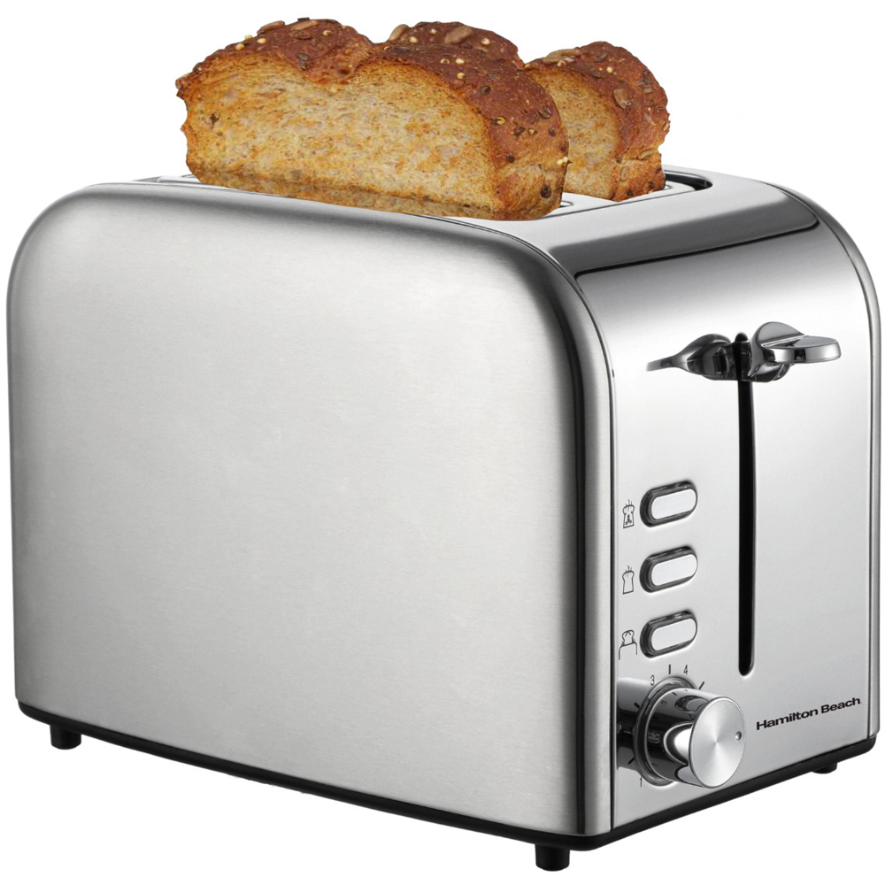 Hamilton Beach HB1718B2 Rise Brushed and Polished Stainless Steel 2 Slice Toaster Image 1