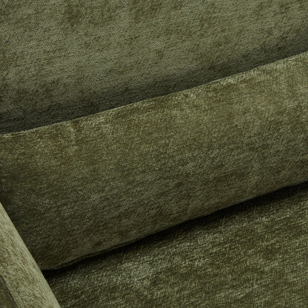 Living and Home Green Chenille Upholstered Accent Chair with Lumbar Pillow Image 5