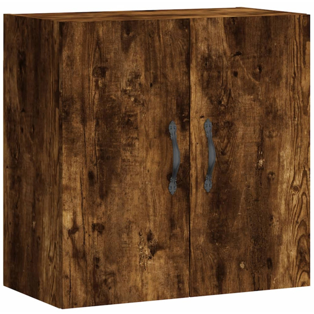 vidaXL 2 Door Smoked Oak Wall Cabinet Image 2