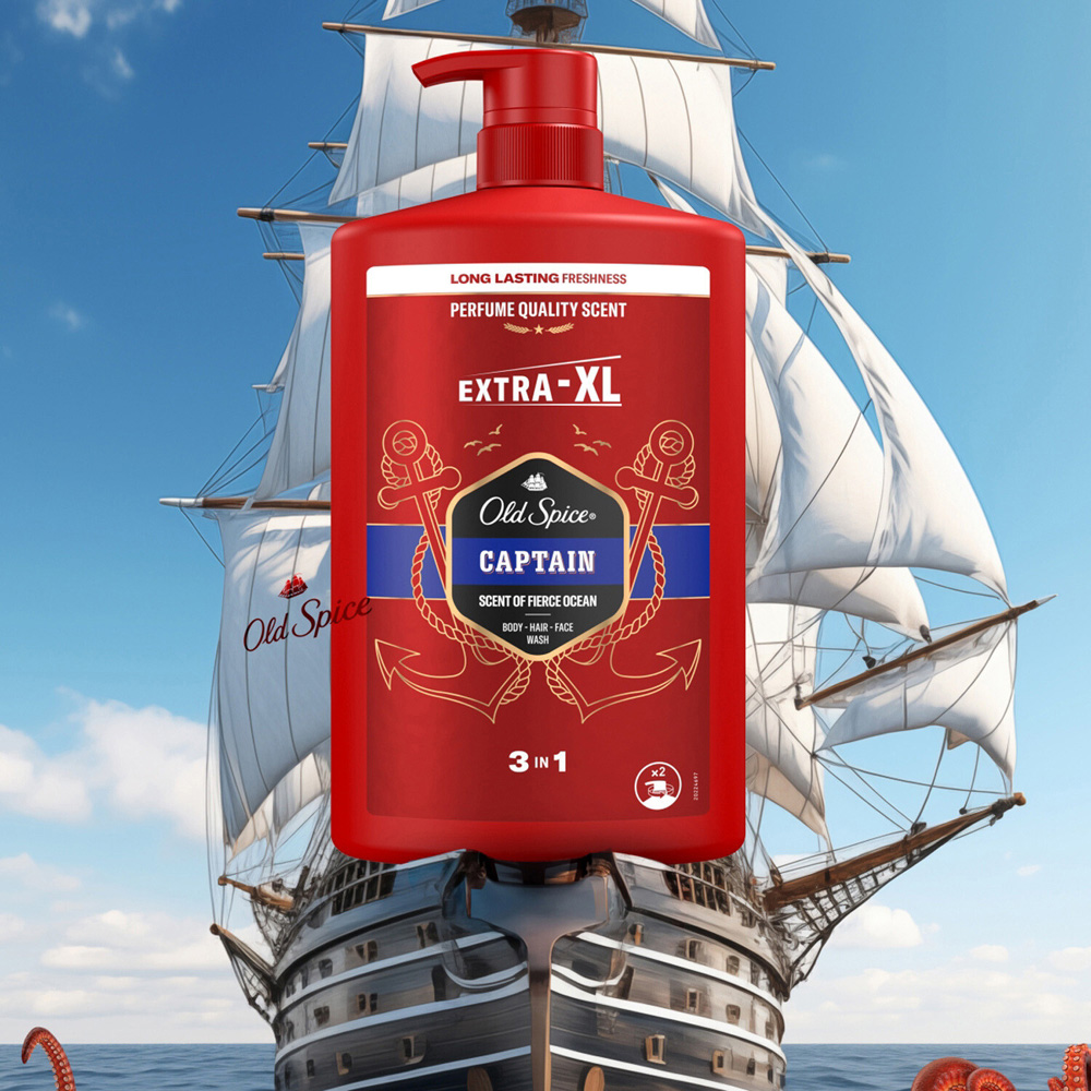 Old Spice Captain Shower Gel and Shampoo Image 7
