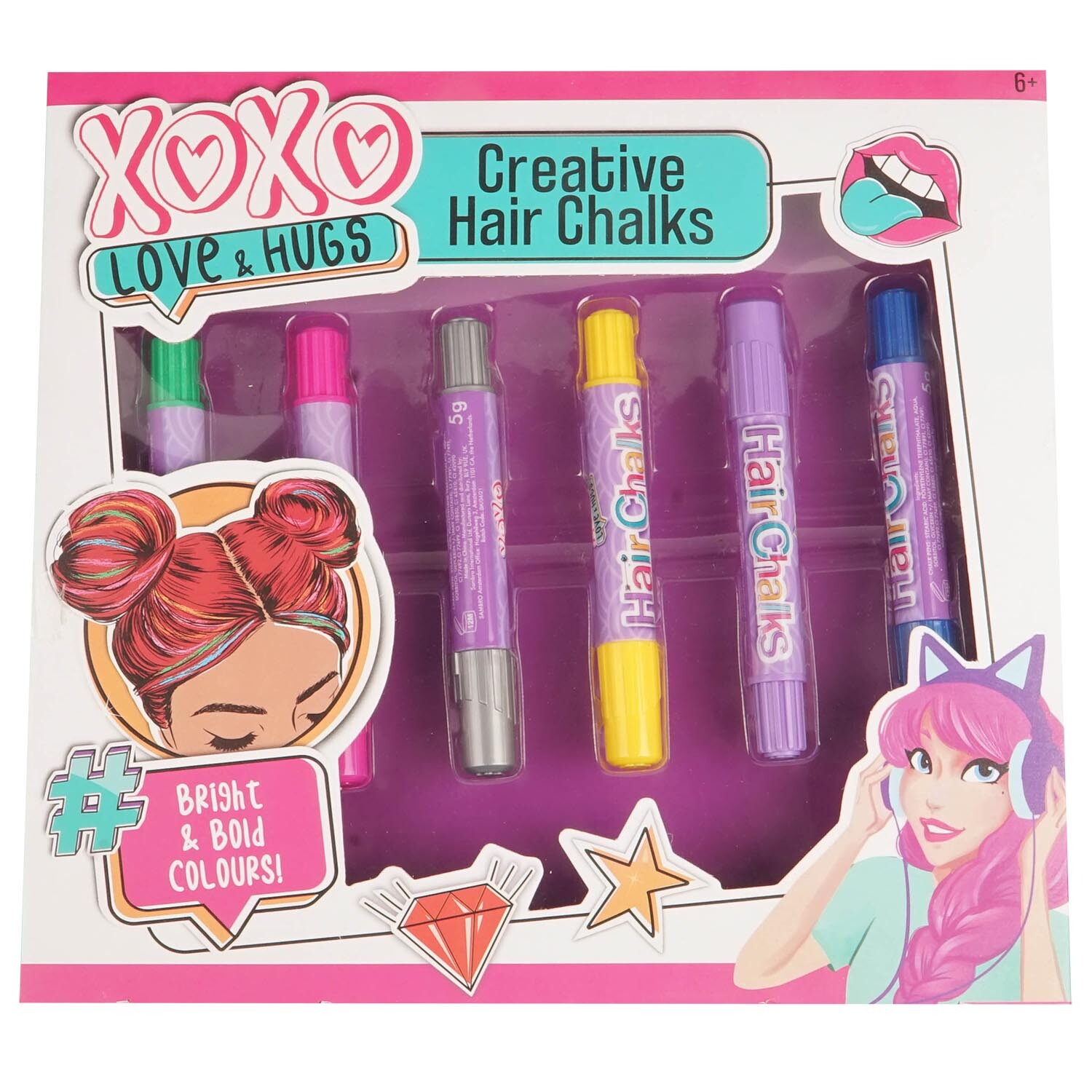 XOXO Creative Hair Chalk Set Image 1