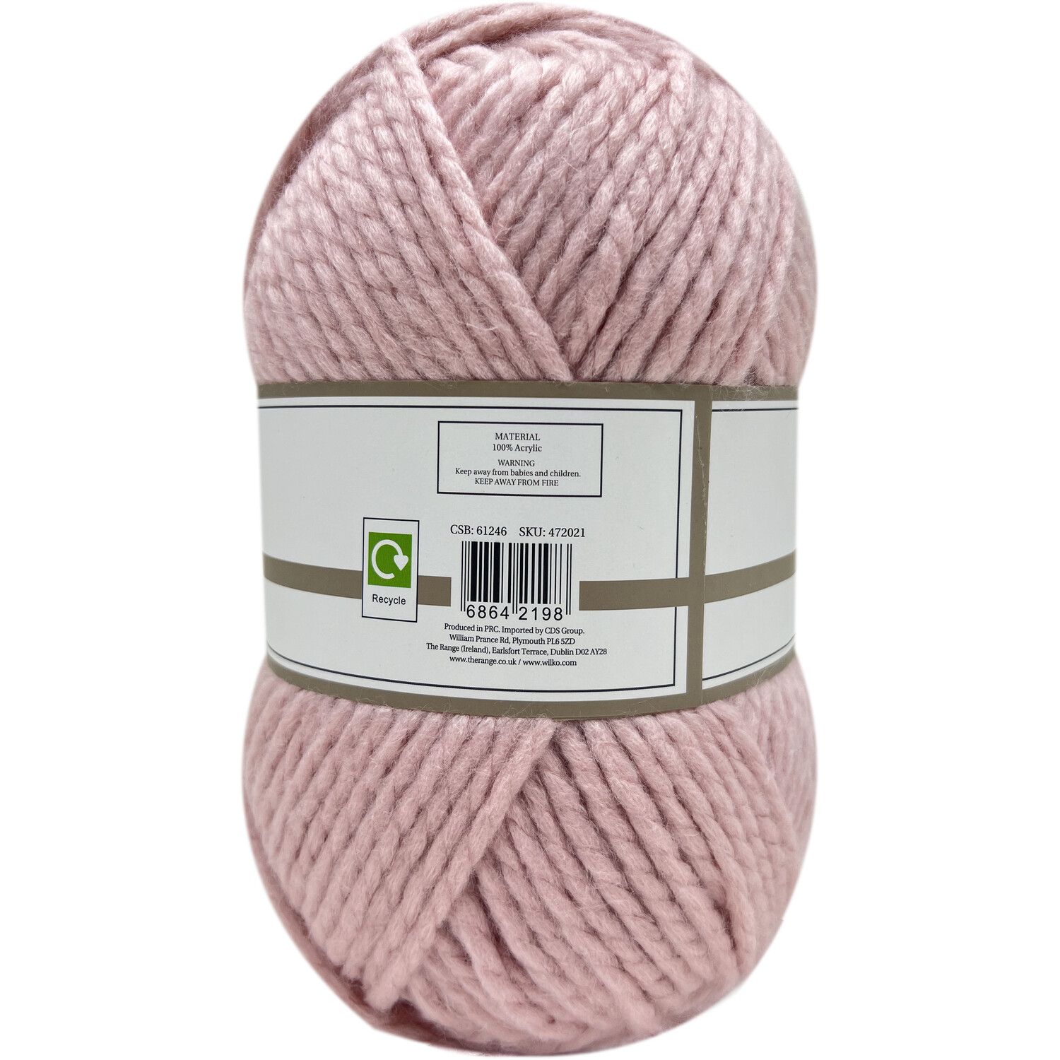 Chunky Knit Yarn Light Pink Image 2