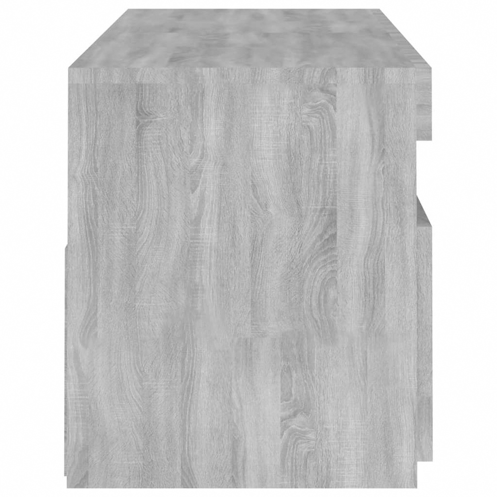 vidaXL 2 Door 2 Shelf Grey Sonoma TV Cabinet with RGB LED Lights Image 6