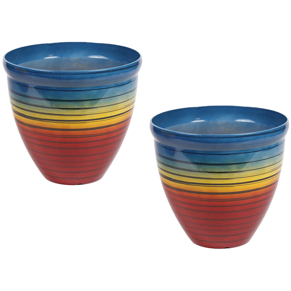YouGarden Rainbow Planter 23cm 2 Pack Image 1