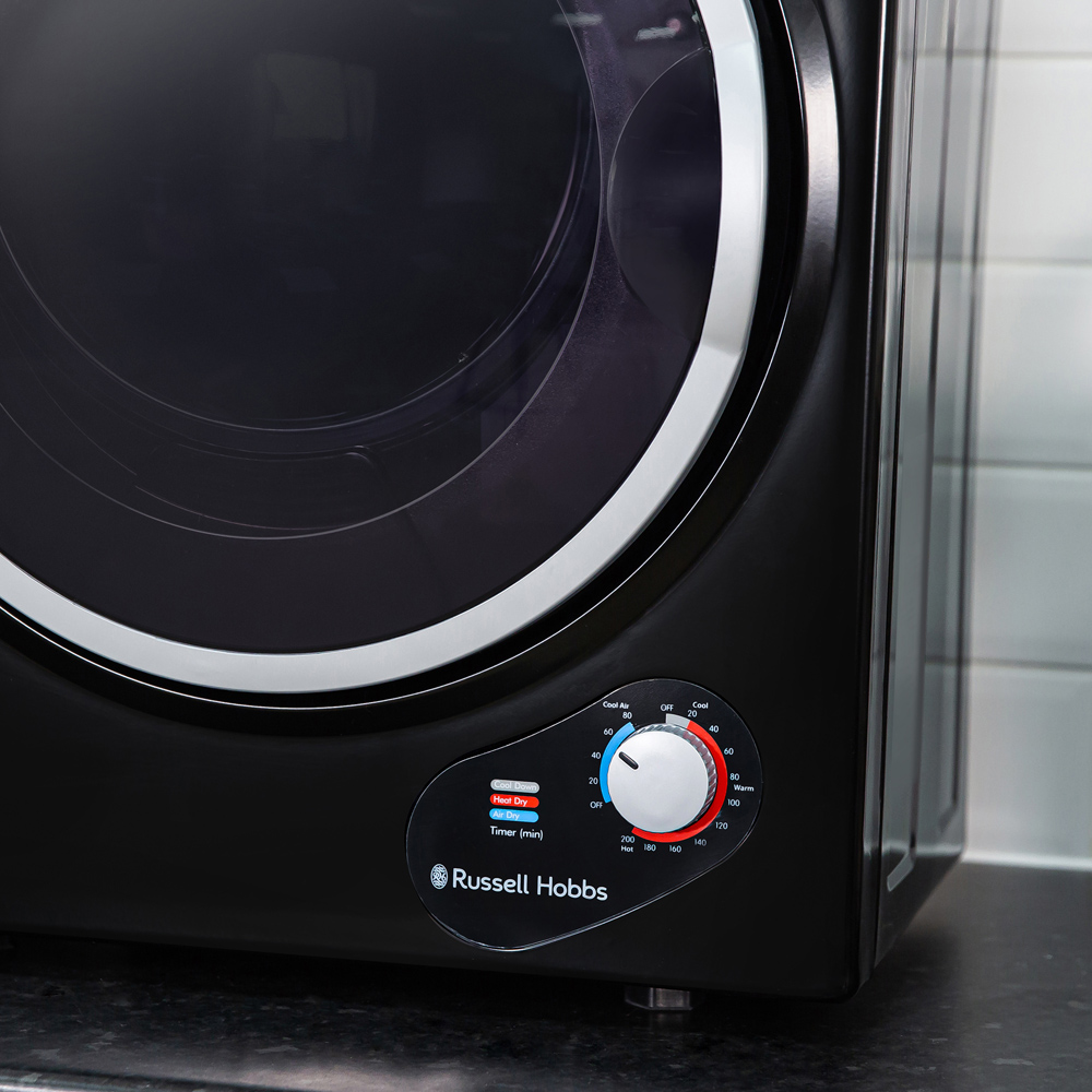 Russell Hobbs RH3VTD800B Black 2.5kg Vented Tumble Dryer Image 6