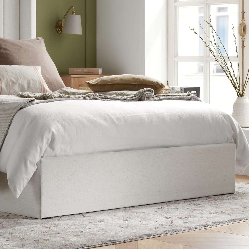 Birlea Maisey King Size White Linen Ottoman Bed Image 7