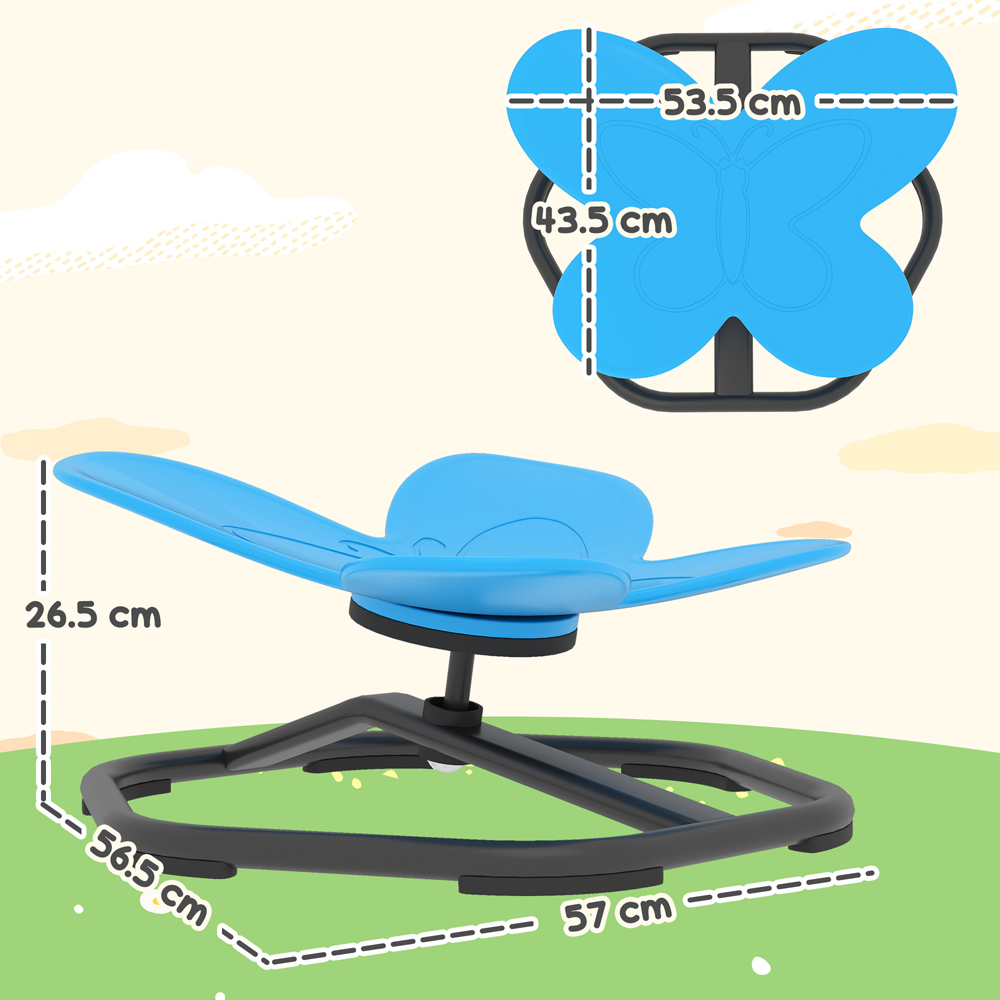 Tommy Toys Blue Kids Butterfly Shaped Swivel Sensory Spinning Chair Image 9
