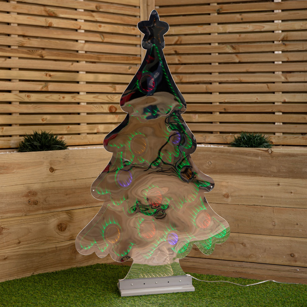 Samuel Alexander Multicolour LED Light Up Christmas Tree Infinity Xmas Decoration 4ft Image 9