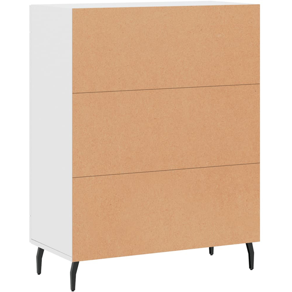 vidaXL 2 Glass Door White Small Sideboard Image 8