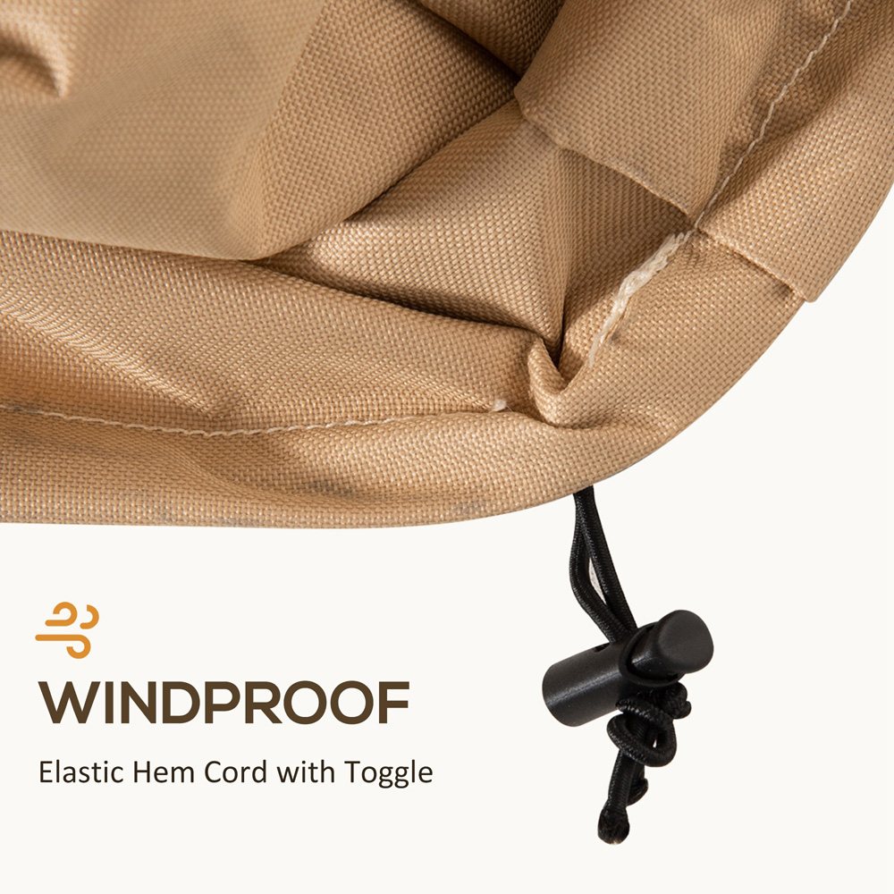 Outsunny Beige Oxford Fabric Waterproof Garden Furniture Cover with Vents 275 x 208 x 78cm Image 8