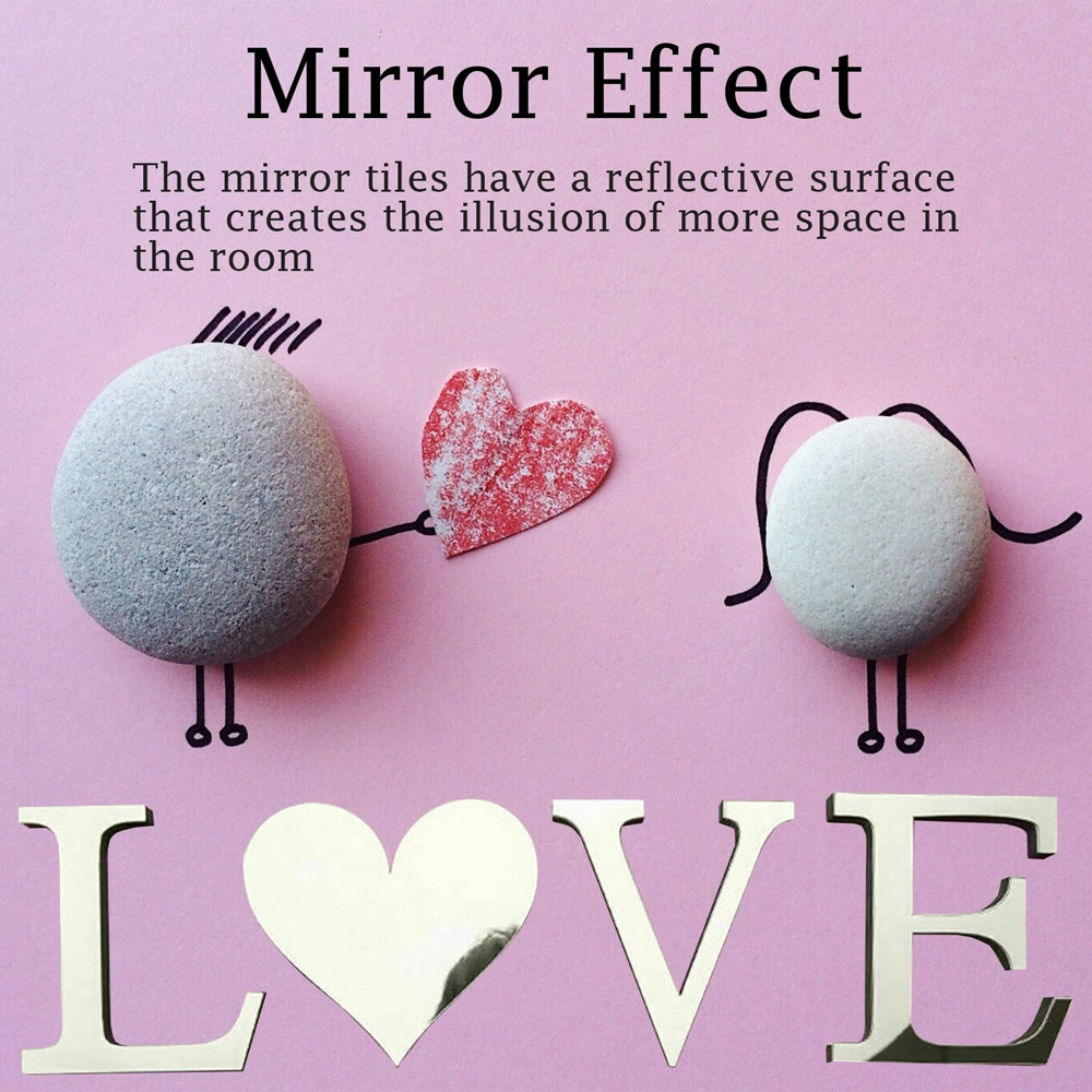 ATEK LOVE Self-Adhesive Mirror Wall Sticker Image 7