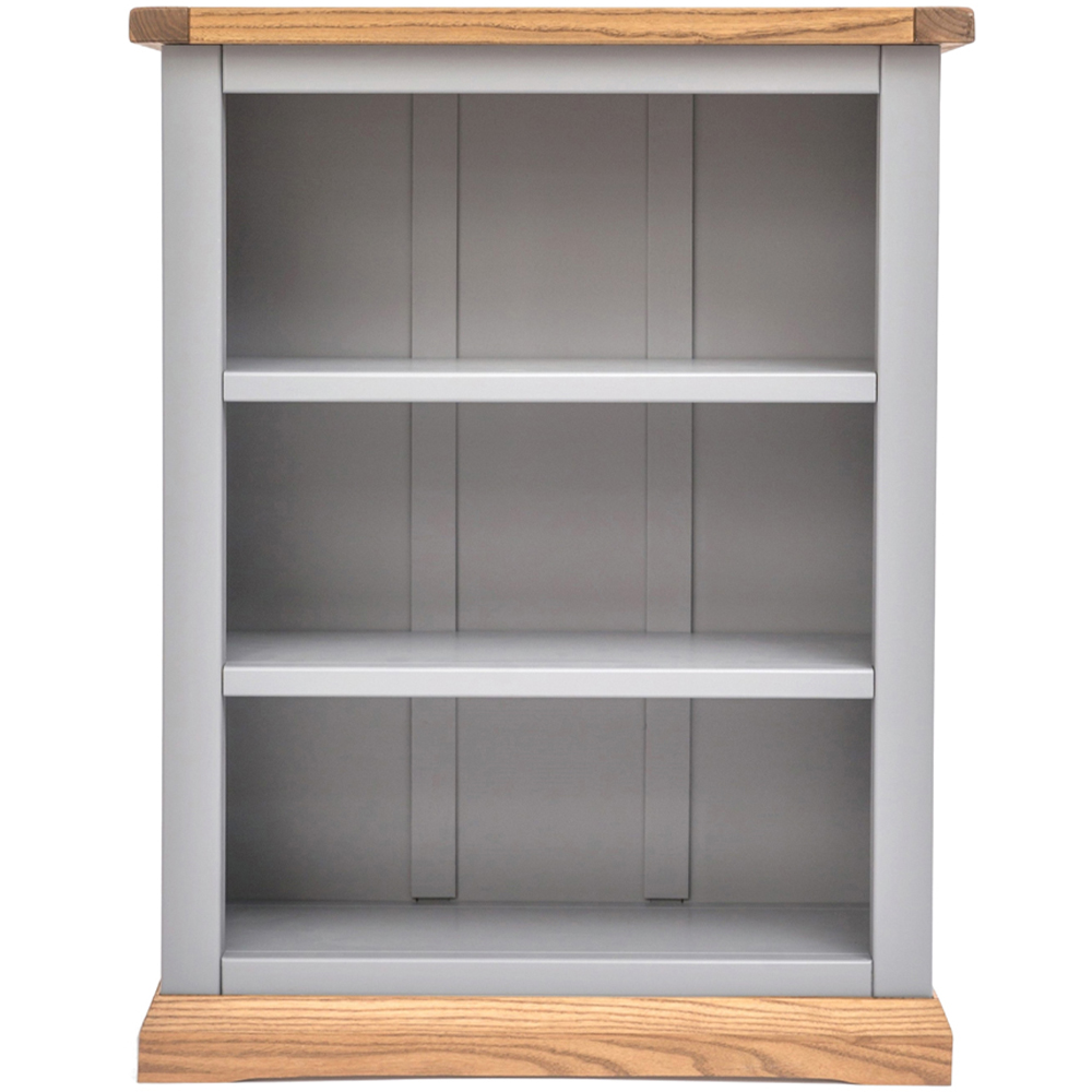 Biccari 3 Shelf Grey Bookcase Image 2