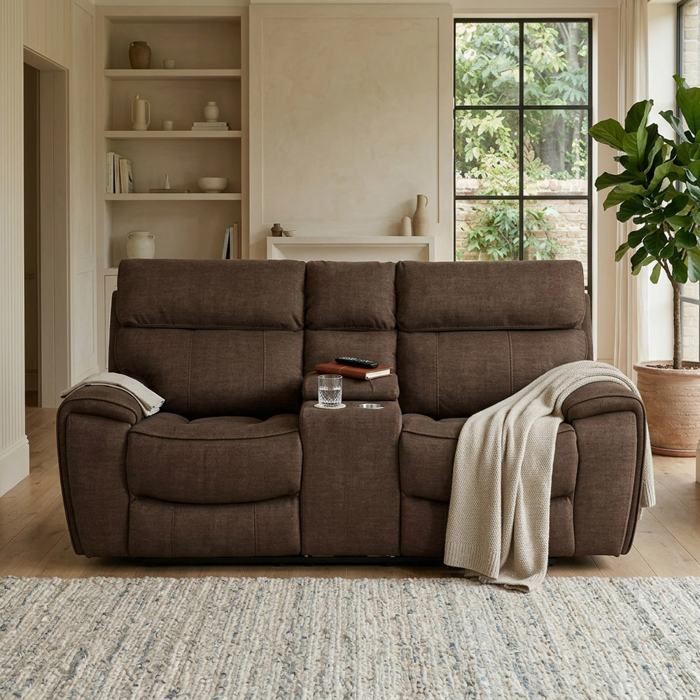 Cancun 2 Seater Brown Reclining Sofa Image 2