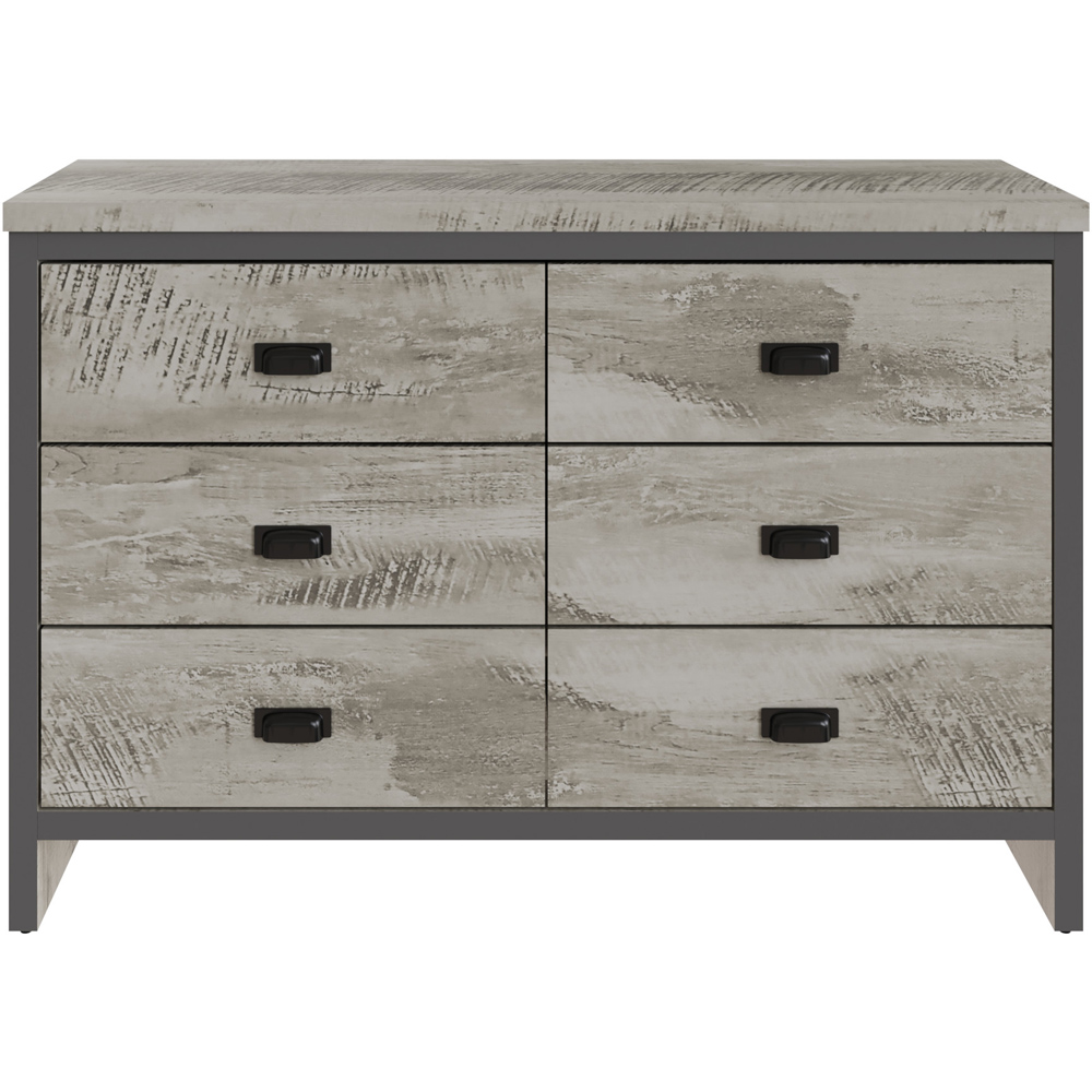 GFW Boston 6 Drawer Grey Chest of Drawers Image 4