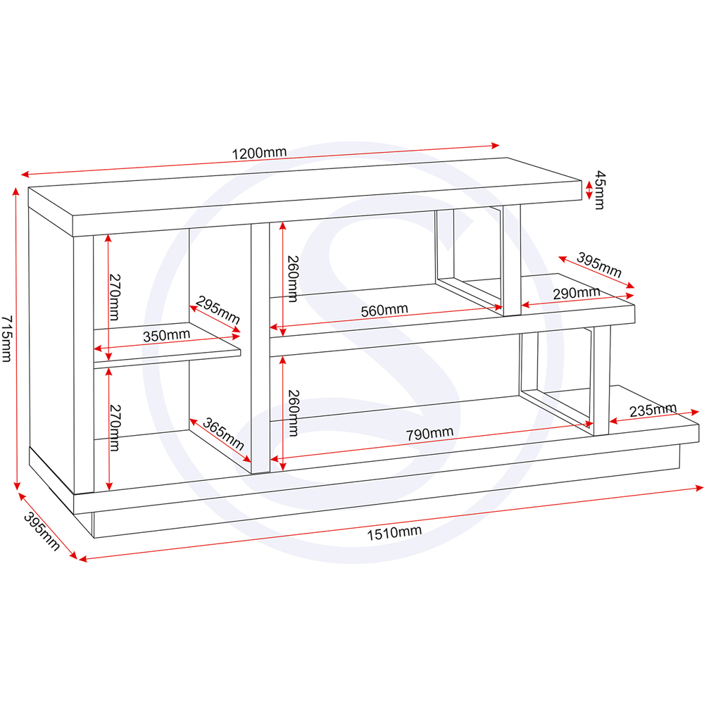 Seconique Turin Single Door Light Oak TV Stand Image 9