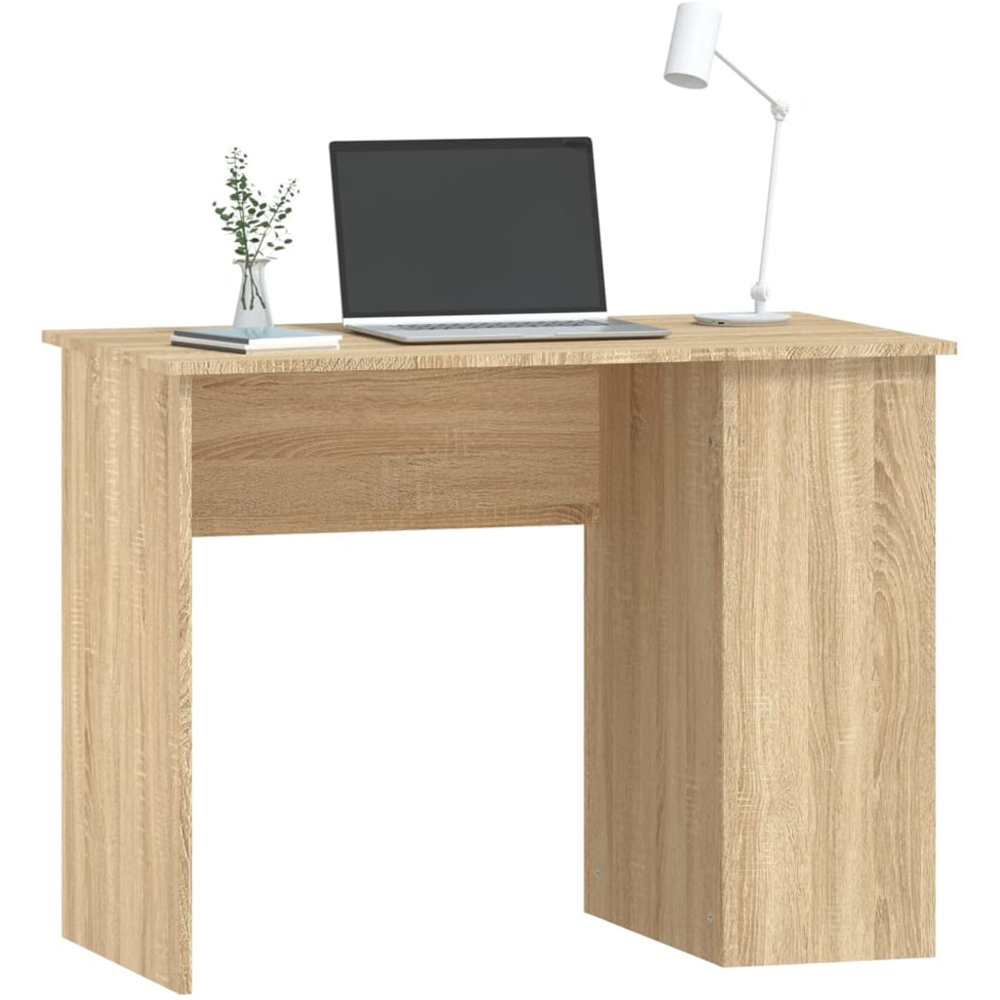 vidaXL 2 Shelf Computer Desk Sonoma Oak Image 3