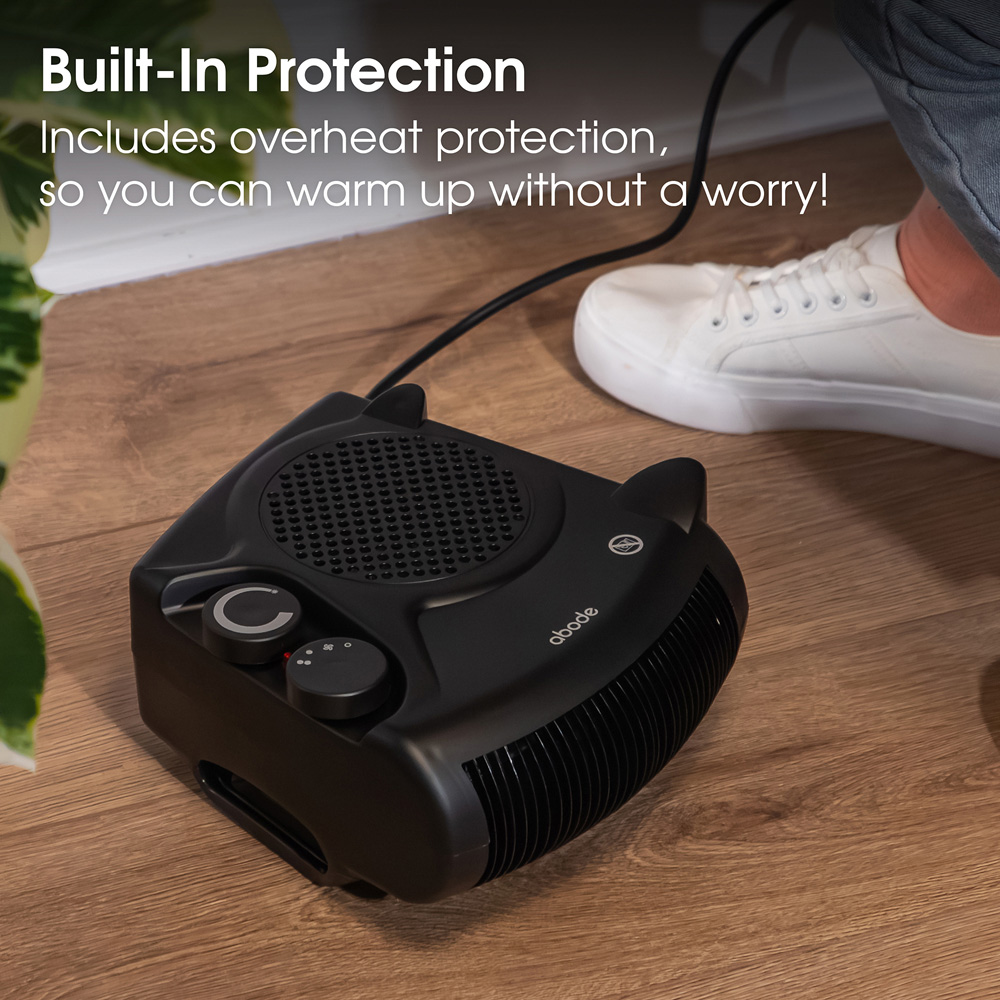 Abode AFH1001B Black Horizontal and Vertical Fan Heater Image 7